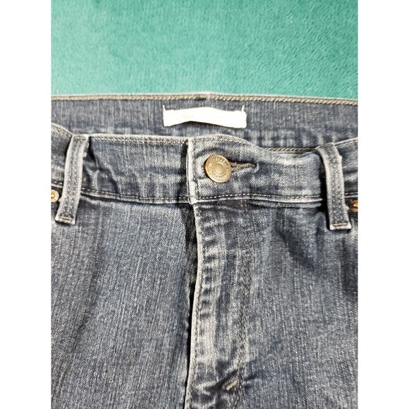 Levis 505 Jeans Size 14 Womens Blue Stretch Pants Denim Mid Rise Straight - Picture 7 of 15